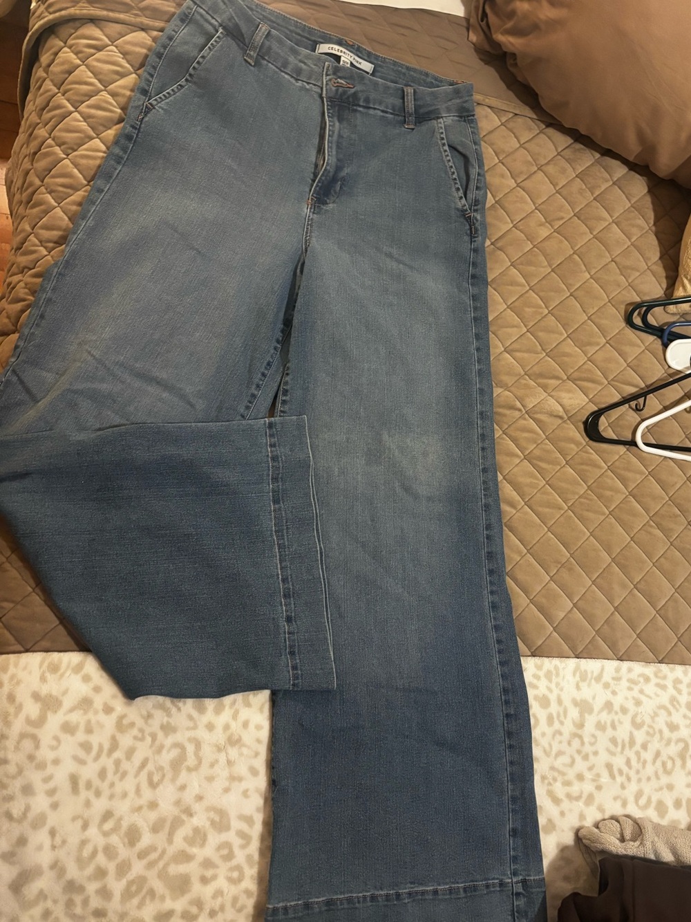 Celebrity Pink Blue Wide Leg Flare Jeans